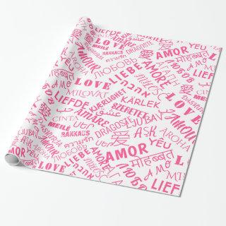 Multilingual Love Text  Choose Color