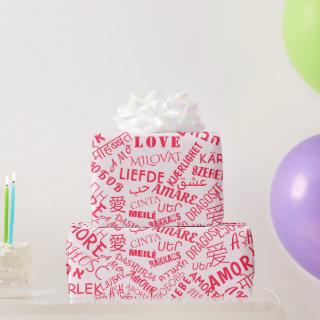 Multilingual Love Text  Custom Color