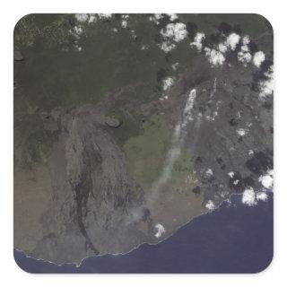 Multiple plumes blow toward the south-southwest square sticker