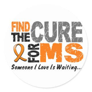 Multiple Sclerosis MS Find The Cure 1 Classic Round Sticker