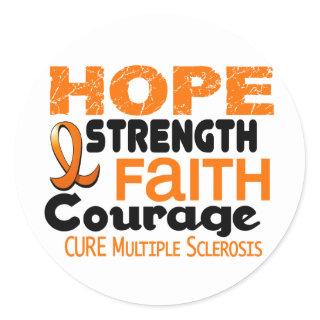 Multiple Sclerosis MS HOPE 3 Classic Round Sticker