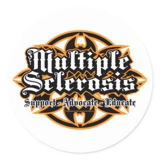 Multiple Sclerosis Tribal Classic Round Sticker