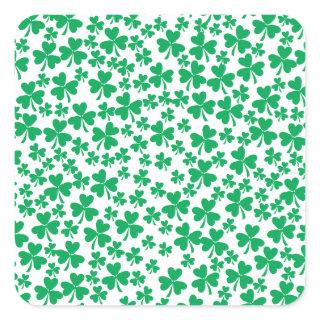 Multiple Shamrocks Square Sticker