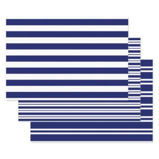 Multiple Stripe Patterns DIY Colors White Blue  Sheets