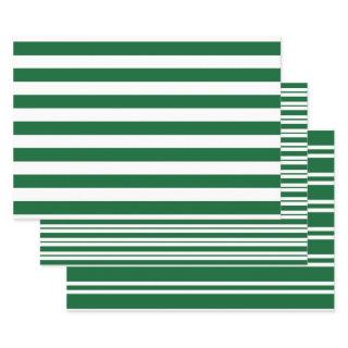 Multiple Stripe Patterns DIY Colors White Green  Sheets