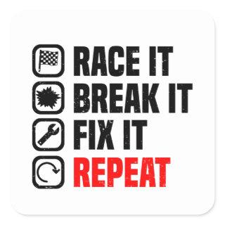 Muscle Car V8 Turbocharger Tuning Race Car Square Sticker