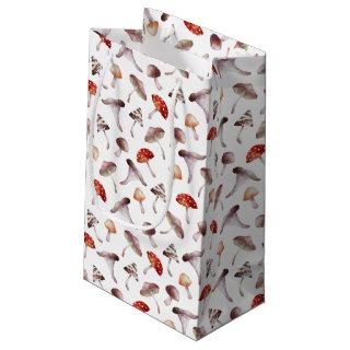 Mushroom Botanical Pattern  Small Gift Bag