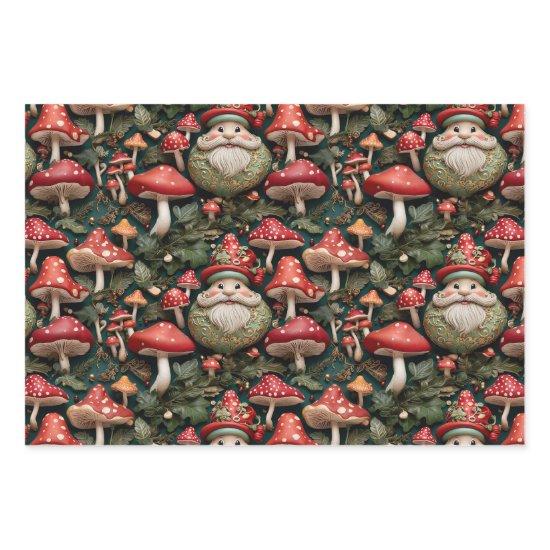 Mushroom Christmas Santa  Sheets