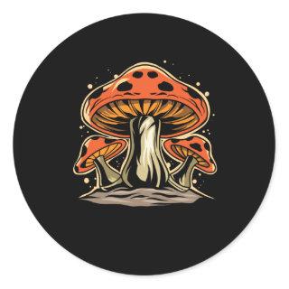 Mushroom Classic Round Sticker
