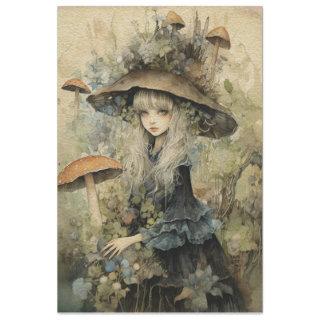 Mushroom Whimsical Fairy Spring Forest No1 Tissue Paper