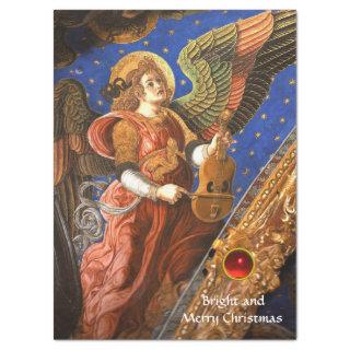 MUSIC MAKING ANGEL WITH A VIELLE Christmas Tissue Paper