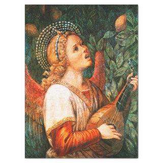 MUSIC MAKING CHRISTMAS ANGEL Mandolin Player Tissue Paper