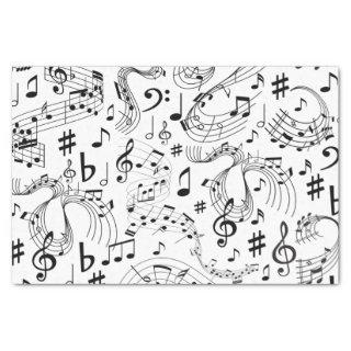 Music, Musical Notes Tissue Paper