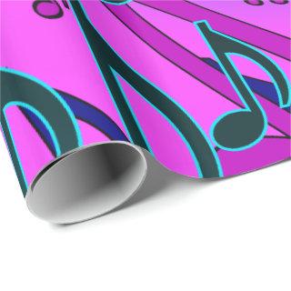 Music Notes Lively Swirly Musical Pattern