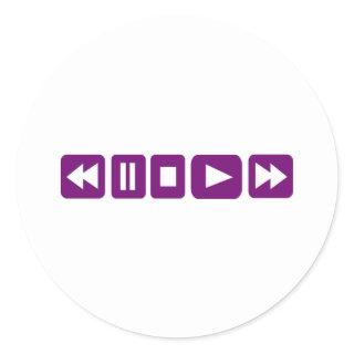 Music Player Classic Round Sticker