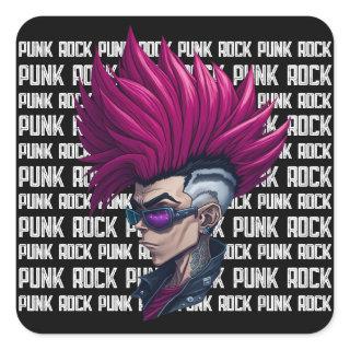 Music Punk Rock And Roll New Wave Band Cool Gig  Square Sticker