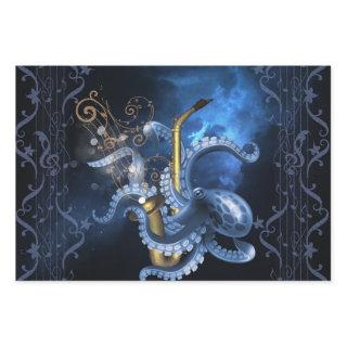 Music saxophone with octopus  sheets