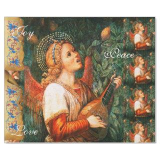 MUSICAL CHRISTMAS ANGEL ,JOY PEACE LOVE PARCHMENT