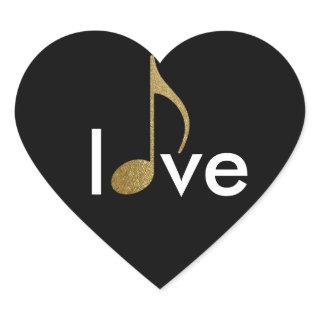 musical-note love-word heart sticker
