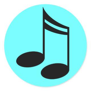 Musical Notes Music Gift Classic Round Sticker