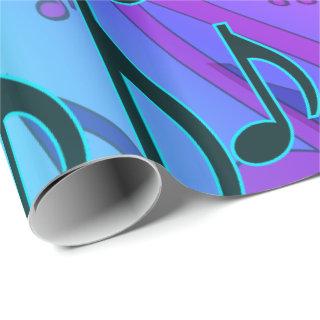 Musical Pattern Dreamy Swirly Music Notes