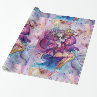 MUSICAL PINK CLOWN WITH OWL