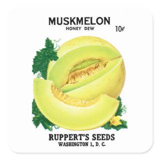 Muskmelon (Honey Dew) Seed Packet Label