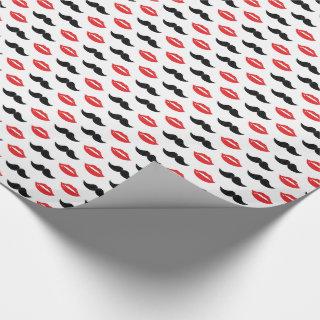 Mustache and Lips His & Hers Wedding Pattern