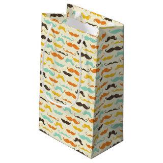 Mustache pattern 3 small gift bag
