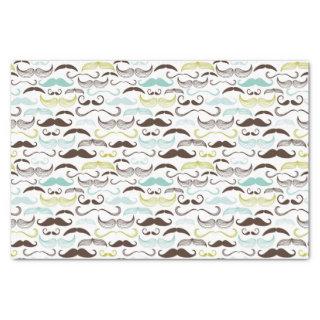 Mustache pattern, retro style 2 tissue paper