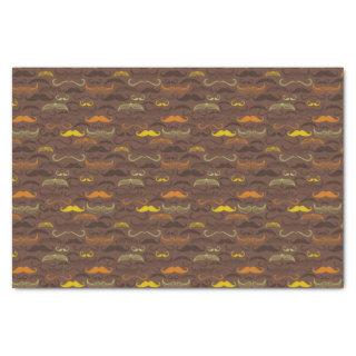 Mustache pattern, retro style 5 tissue paper
