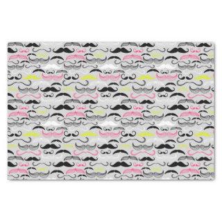 Mustache pattern, retro style tissue paper