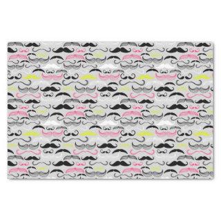 Mustache pattern, retro style tissue paper