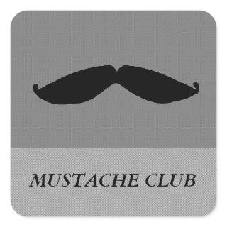 Mustache Square Sticker