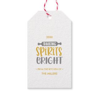 Mustard and Gray | Christmas Baking Spirits Bright Gift Tags
