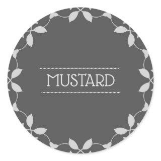 Mustard Spice Jar Labels Stickers
