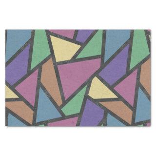 Muted rainbow colors mosaic pattern tissue paper