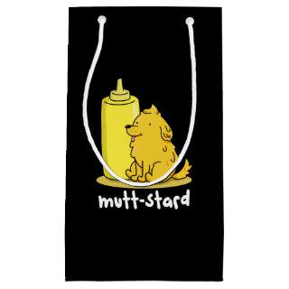 Mutt-stard Funny Doggy Mustard Pun Dark BG Small Gift Bag