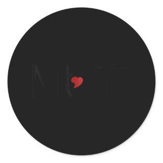 Mutt With Heart Paw Print. Don't Shop, Adopt. Mutt Classic Round Sticker