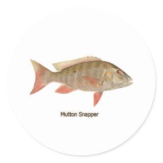 Mutton Snapper Illustration Classic Round Sticker
