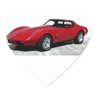 My 1979 Red Corvette Heart Sticker