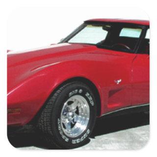 My 1979 Red Corvette Square Sticker