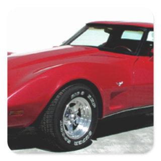 My 1979 Red Corvette Square Sticker