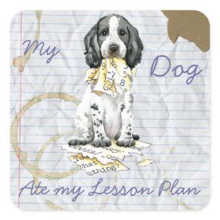 My English Cocke Ate My Lesson Plan Square Sticker