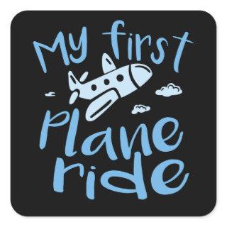 My First Plane Ride Square Sticker