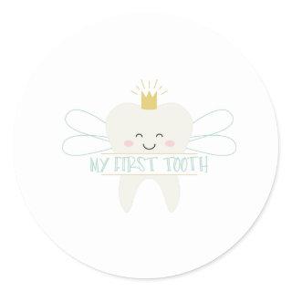 My First Tooth Classic Round Sticker