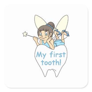 MY FIRST TOOTH SQUARE STICKER