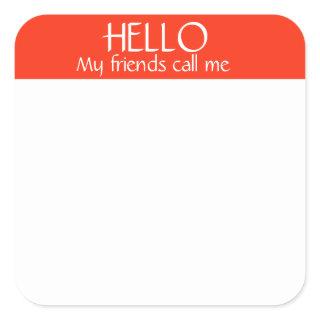 My Friends Name Tag Sticker Badge Funny Party