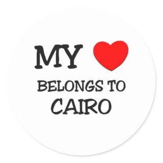 My heart belongs to CAIRO Classic Round Sticker