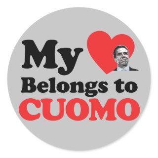 My Heart Belongs to Cuomo Classic Round Sticker